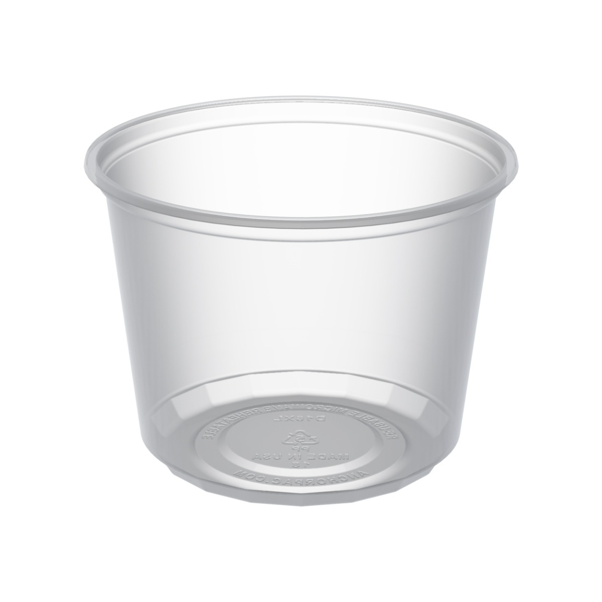 Anchor Packaging D16CXL MicroLite® Plastic Deli Container, 16oz, Clear (Case of 500)