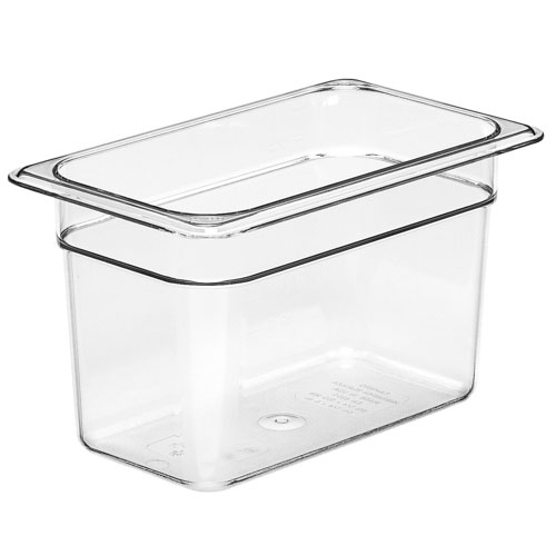 Cambro 46CW135 Camwear Food Pan, 1/4 Size, 6" Deep, Clear