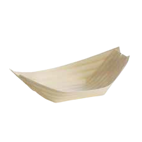 Tablecraft BAMDB5 Biodegradable Wood To-Go Boat, 5-1/4"x3-3/8" (Pack of 50)