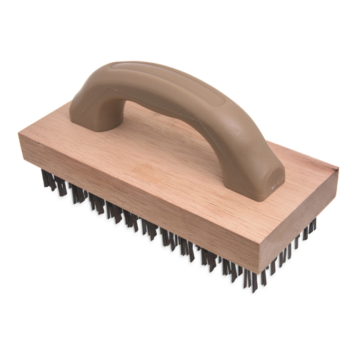 Carlisle 4067600 Sparta 4"x9" Butcher Block Brush - Steel Bristles