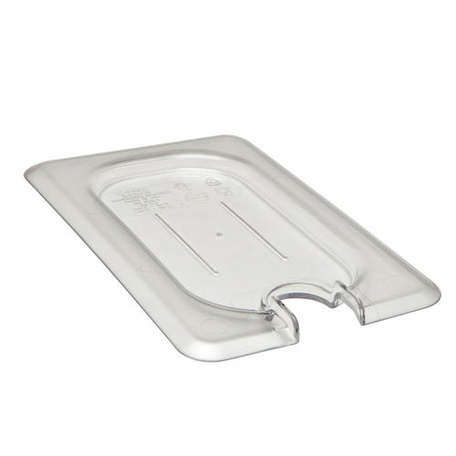 Cambro 90CWCN135 Camwear Food Pan Lid w/ Notch, 1/9 Size, Clear