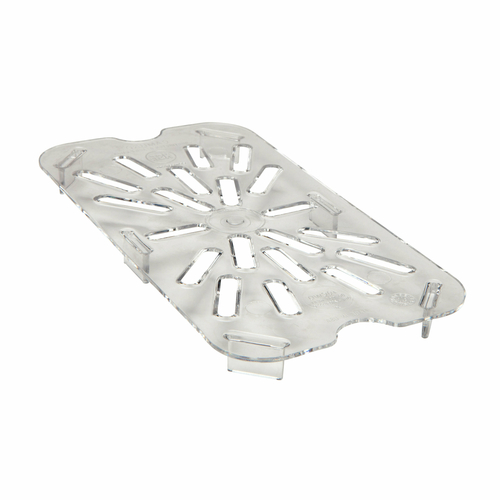 Cambro 40CWD135 Camwear Food Pan Drain Shelf, 1/4 Size, Clear