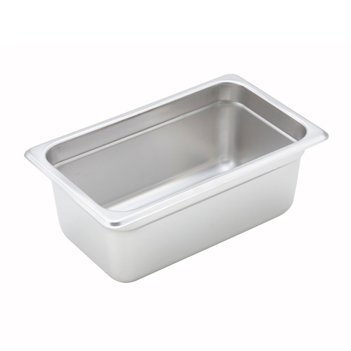 Winco SPJH-404 Steam Table Pan, 4" Deep, 1/4 Size