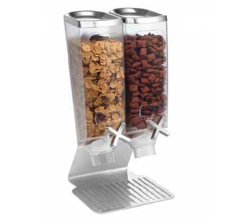 Rosseto EZ514 EZ-PRO Tabletop Double S/S Dry Product Dispenser - 1 Gallon