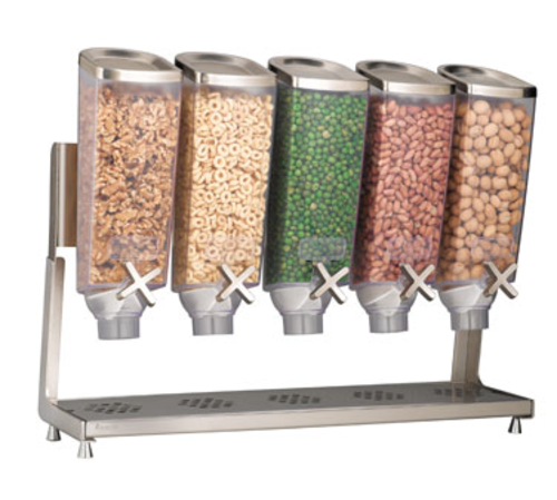 Rosseto EZP2883 EZ-PRO 5-Container S/S Countertop Dry Product Dispenser