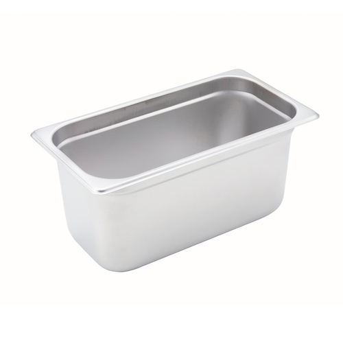Winco SPJH-306 Steam Table Pan 1/3 Size, 6" Deep, 22 Gauge, Stainless Steel