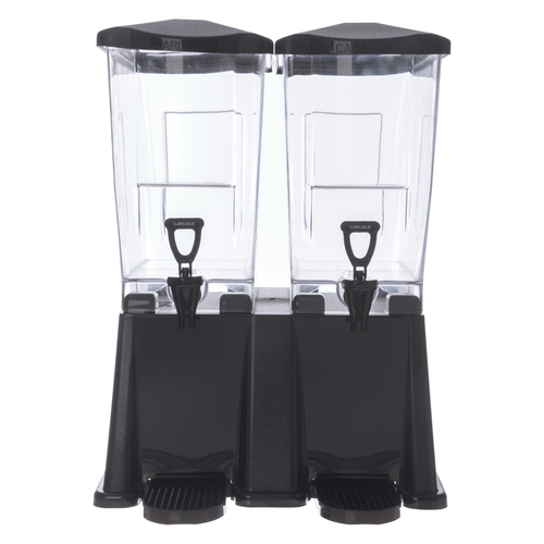 Carlisle 1085103 3 Gal Clear Double Beverage Server w/ Black Base