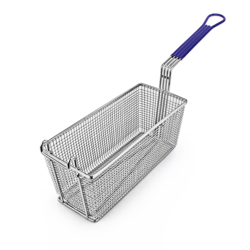 Boelter WFB-BL 13.25" x 5.75" x 5.75" Twin Fry Basket - Blue Handle