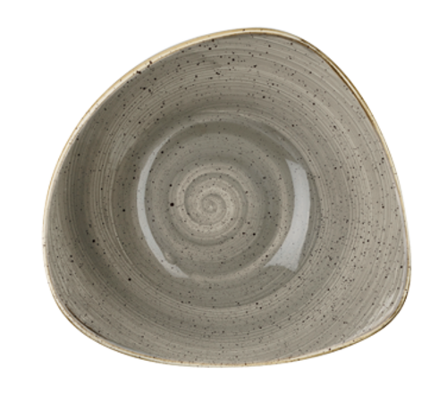 Churchill SPGSTRB71, Stonecast Triangular Bowl, 13oz, Peppercorn Grey