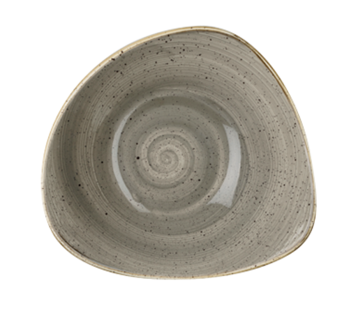 Churchill SPGSTRB91, Stonecast Triangular Bowl, 21oz, Peppercorn Grey