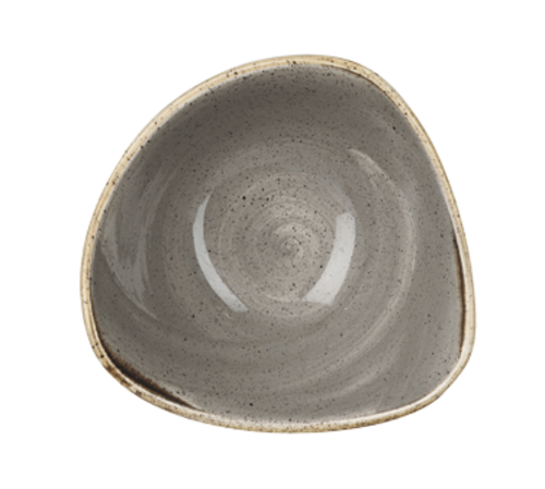Churchill SPGSTRB61, Stonecast Triangular Bowl, 9oz, Peppercorn Grey