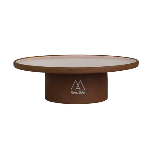 Steelite 6215RT003 Maham Studio Elevated Platform, 6"X1-3/4", Pink Peppercorn