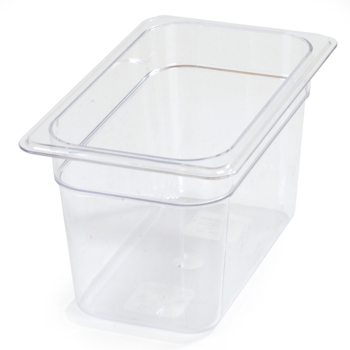 Carlisle 3068207 StorPlus Food Pan, 1/4 Size, 6" Deep, Clear
