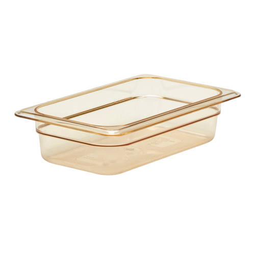Cambro 42HP150 H-Pan High Heat Food Pan, 1/4 Size, 2-1/2" Deep, Amber