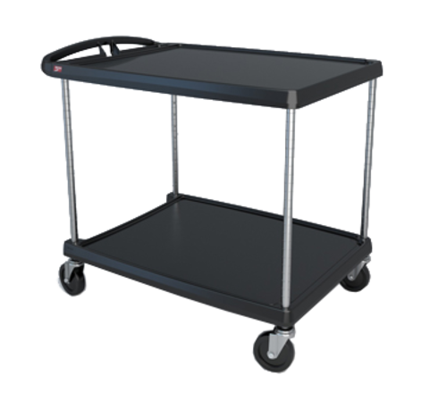 Metro MY2636-25BL myCart Two-Shelf Utility Cart, 28"X40", Black