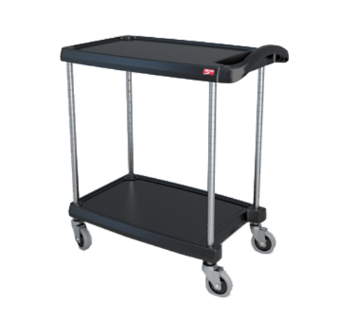 Metro MY1627-24BL myCart Two-Shelf Utility Cart, 18"X32", Black