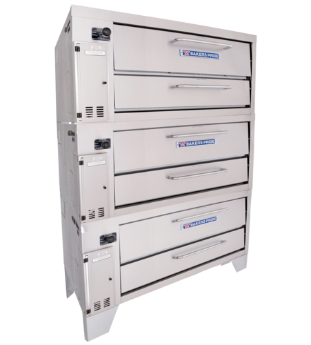 Bakers Pride 3153 Stubby-Shallow Deck Oven, Three Decks, Gas