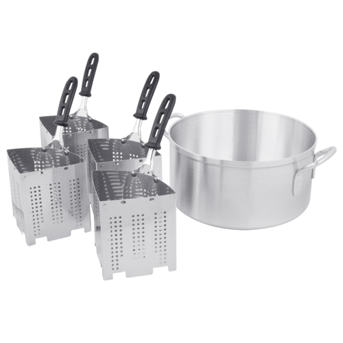 Vollrath 682114 Aluminum Pasta Cooker w/ Inserts, 18-1/2qt