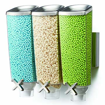 Rosseto EZP2906 EZ-PRO Wall-Mounted Dry Product Dispenser, (3) 1 Gallon