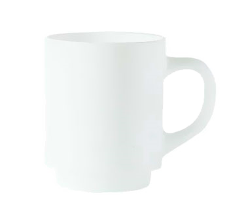 Arc Cardinal 36140 Restaurant White Stackable Mug, 8oz, White (Case of 36)