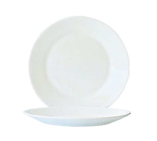 Arc Cardinal 22522 Restaurant White Wide Rim Lunch Plate, 9-3/8", White (Case of 24)