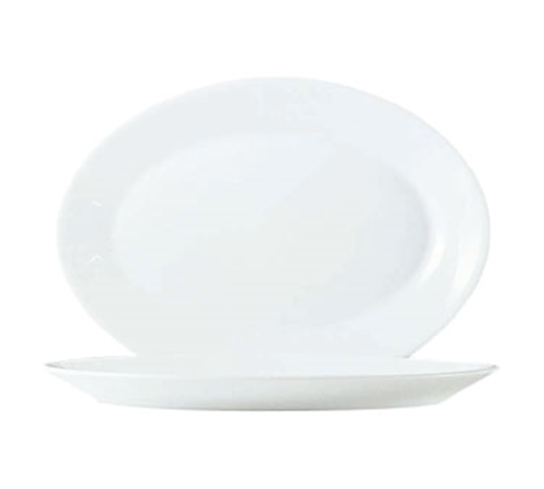 Arc Cardinal P3967 Restaurant White Oval Platter, 11-1/2", White (Case of 12)