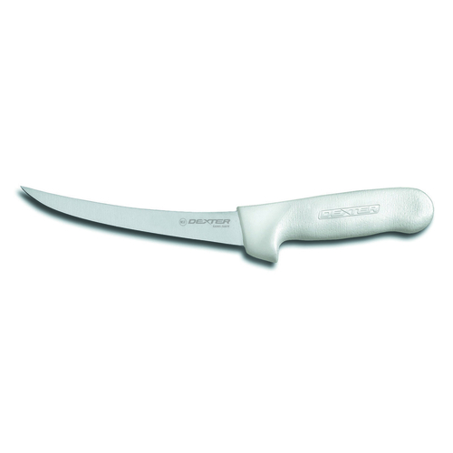 Dexter Russell 1483 Sani-Safe Narrow Flexible Curved Boning Knife, 6", White