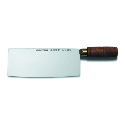 Dexter Russell 8051 Traditional Chinese Chef's Knife,  8" X 3-1/4", Walnut Handle