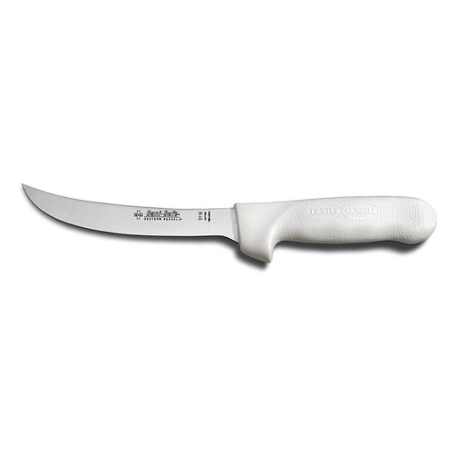 Dexter Russell 2473 (S116-6) Sani-Safe Curved Stiff Boning Knife, 6", White