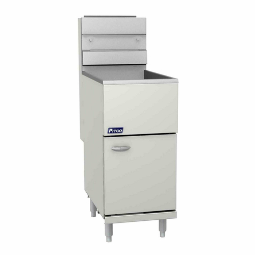 Pitco 45C+S Stainless Steel Natural Gas Floor Fryer, 42-50 lbs.