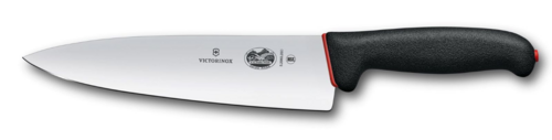 Victorinox 5.2063.20DB Fibrox Chef's Knife, 8" Blade, Black/Red Dual Grip