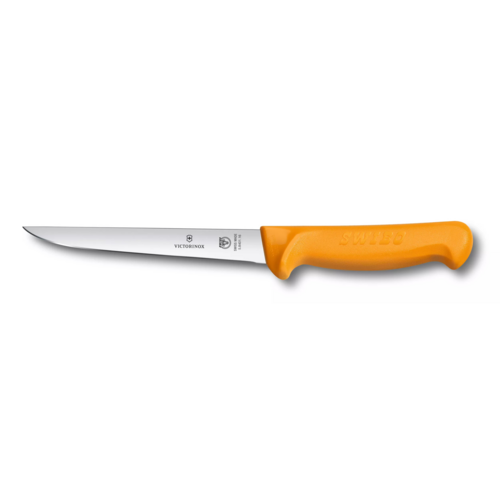 Victorinox 5.8401.14 Swibo Narrow Boning Knife, 5-1/2" Blade, Orange