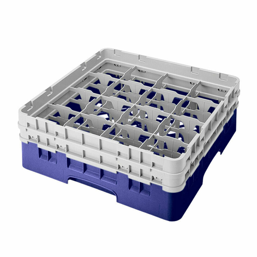 Cambro 16S434186 Camrack Glass Rack, 16 Compartments, Full Size, Navy Blue