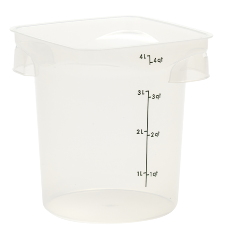 Cambro 4RFSPROPP190 Camround FreshPro Round Food Container, 4qt, Translucent