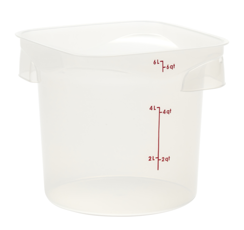 Cambro 6RFSPROPP190 CamRound FreshPro Round Food Container, 6qt, Translucent