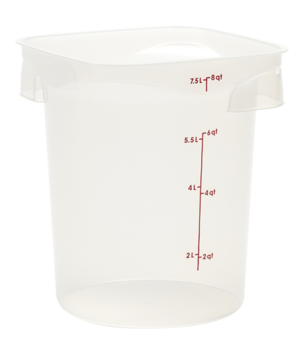 Cambro 8RFSPROPP190 CamRound FreshPro Round Food Container, 8qt, Translucent