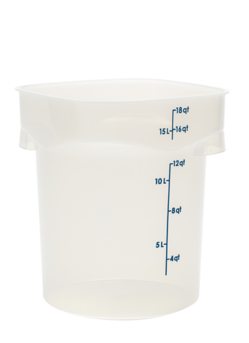 Cambro 18RFSPROPP190 CamRound FreshPro Round Food Container, 18qt, Translucent