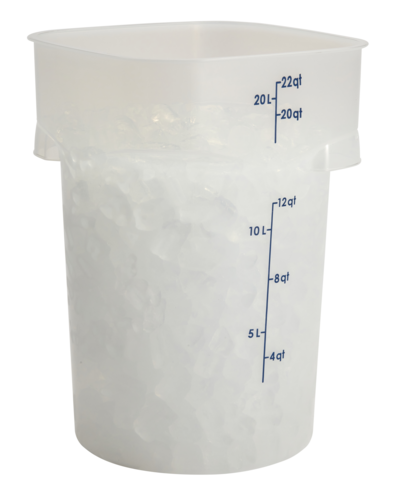 Cambro 22RFSPROPP190 Camround FreshPro Round Food Container, 22qt, Translucent