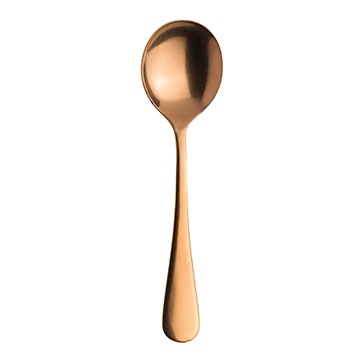 Steelite 5735SX002 Fulton Vintage Copper Bouillon Soup Spoon, 7", 18/0 Stainless Steel
