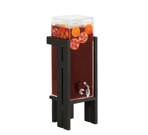 Cal-Mil 23141-3INF-13 Brooklyn Polycarbonate Infusion Ice Beverage Dispenser, 9.75"X8"X29", 3 gal, Black