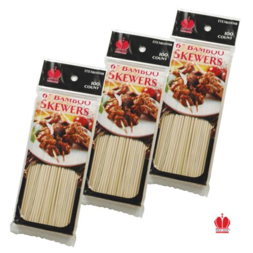 Poly-King 6" Bamboo Skewer (Pack of 100)