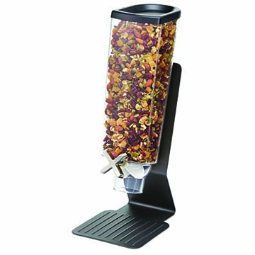 Rosseto EZ50199 EZ-PRO Tabletop Single Black Dry Product Dispenser, 1 Gallon