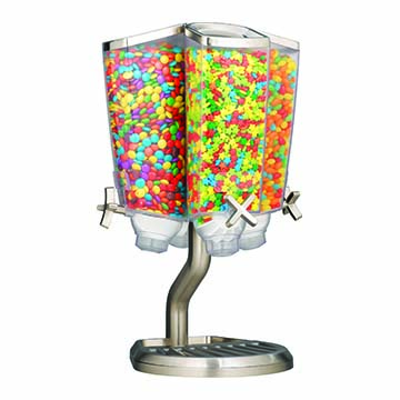 Rosseto EZP2760 EZ-PRO C4L Carousel 4-Container Dry Product Dispenser, 1 Gallon