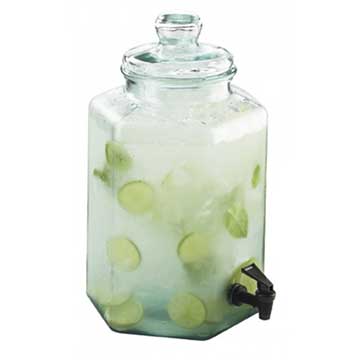 Cal-Mil 1745 Fusion 2 Gallon Octagon Glass Beverage Dispenser