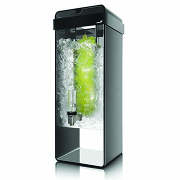 Rosseto LD154 3 Gal Black Acrylic Infusion Beverage Dispenser
