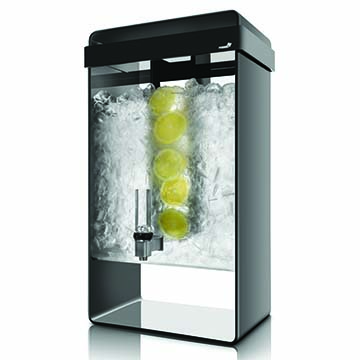 Rosseto LD156 5 Gal Black Acrylic Infusion Beverage Dispenser