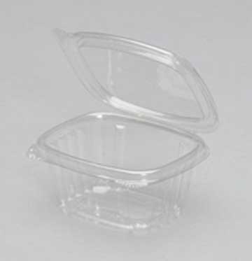 Genpak AD06 Hinged Deli Container, APET, 6oz, Clear (Case of 400)
