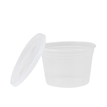 Plastic Deli Container with Lid, 16oz, Clear (Case of 240)