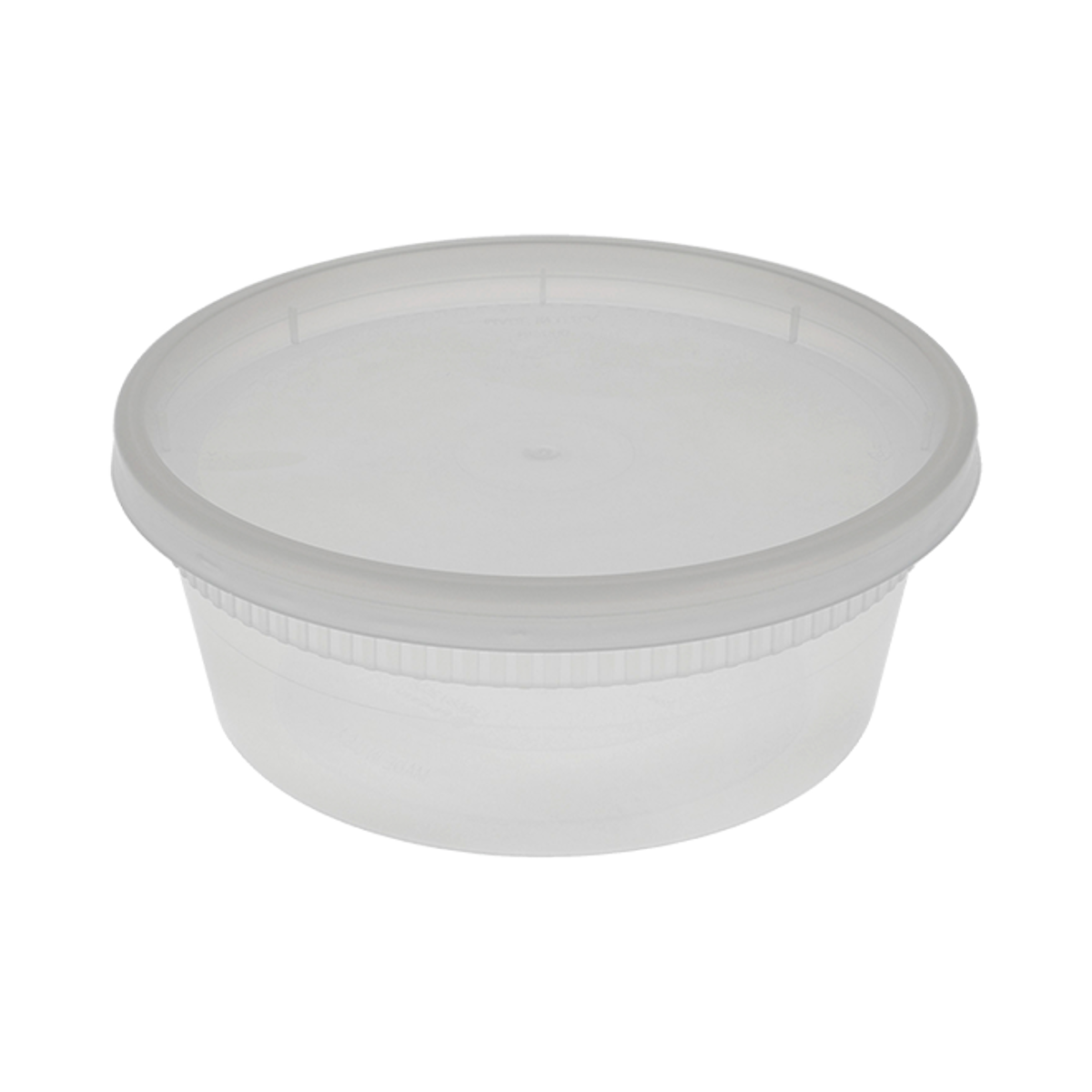 Pactiv YL2508 Round Deli Container and Lid Combo, 8oz, Clear (Case of 250)