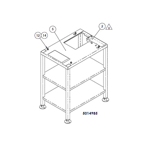 Alto-Shaam 5014985 Equipment Stand w/ Double Shelf, 20-1/4"W